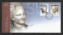 2007 Joint Greece And Armenia, OFFICIAL FDC GREECE WITH 2 STAMPS: Gods And Goddesses - Gemeinschaftsausgaben