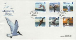 Alderney 2003 FDC Sc 209-214 Terns, Skuas, Shearwaters Birds - Alderney