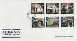 Alderney 2003 FDC Sc 215-220 Island Police Community Services Part III - Alderney