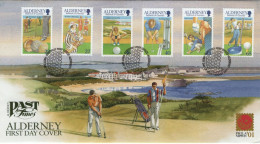 Alderney 2001 FDC Sc 170-175 Golf Players - Alderney