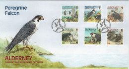 Alderney 2000 FDC Sc 142-147 Peregrine Falcon - Alderney