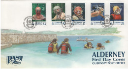 Alderney 1998 FDC Sc 114-118 Alderney Diving Club, 21st Ann - Alderney