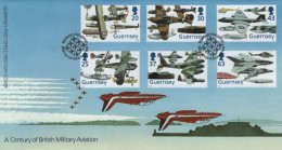 Guernsey 1998 FDC Sc 629-634 British Military Airplanes - Guernsey