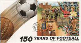 Guernsey 1998 FDC Sc 635 Cambridge Rules For Football (soccer) Sheet Of 2 - Guernsey