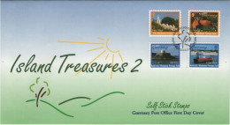 Guernsey 1998 FDC Sc 625-628 Little Chapel, Cow, Fort Grey, Grand Havre - Guernsey