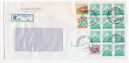 24.01.1990. INFLATIONARY MAIL,YUGOSLAVIA,SLOVENIA,OREHOVA VAS-SLIVNICA RECORDED COVER,INFLATION,MARIBOR AIRPORT SLIVNICA - Storia Postale