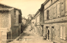 Marquefave * Carte Photo * Rue De L'école - Autres & Non Classés