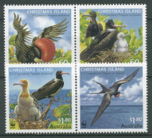 Weihnachts-Insel 2010 WWF Naturschutz Fregattvogel 681/84 ZD Postfrisch - Christmas Island