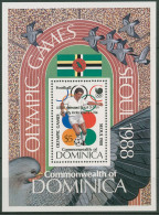 Dominica 1988 Olympia Seoul Goldmedaille Fußball Block 146 Postfrisch (C93964) - Dominica (1978-...)