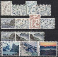 Färöer 1975 Regionalmarken: Landkarten Landschaften 7/20 Postfrisch - Färöer Inseln
