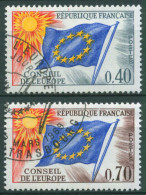 Frankreich 1969 Dienstmarken Europarat Europafahne D 13/14 Gestempelt - Oblitérés