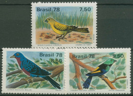 Brasilien 1978 Tierschutz Vögel Finken 1651/53 Postfrisch - Nuevos