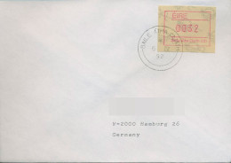 Irland ATM 1992 Einzelwert Automat 001 Auf Ersttagsbrief ATM 4.1 FDC (X80357) - Viñetas De Franqueo (Frama)