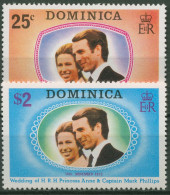 Dominica 1973 Hochzeit Prinzessin Anne & Marc Phillips 379/80 Postfrisch - Dominica (...-1978)