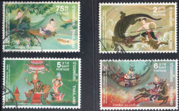 Thailand 1977 Scenes From Thai Literature- 4 Values Cancelled - Andere & Zonder Classificatie