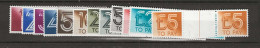 1982 MNH Great Britain Postage Due Mi 89-100 Gutter Pairs - Postage Due