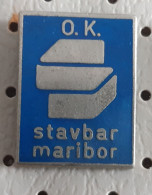 Volleyball Club OK Stavbar Maribor Slovenia Ex Yugoslavia  Vintage Pin - Voleibol