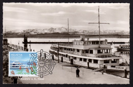 Maximumkarte 2024 Bodensee Schifffahrt - Antike Karte - Cartoline Maximum