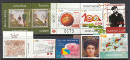 2013 Montenegro Collection Of 10 Different Stamps MNH @ BELOW FACE VALUE - Montenegro