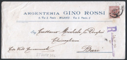 PIEGO COMMERCIALE - STAMPATO - VIAGGIATO INIZI 900 - MILANO - GINO ROSSI - FABBRICA DI ARGENTERIA (STAMP351) - Italie