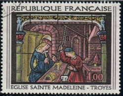France 1967 Yv. N°1531 - Vitrail De L'église Sainte-Madeleine à Troyes - Oblitéré - Used Stamps