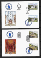 2023 Joint Slovakia And Armenia, SET 2 MIXED FDC'S WITH 1+1 STAMPS: Monasteries - Gezamelijke Uitgaven