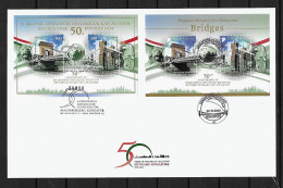 RARE Joint 2020 Singapore And Hungary, MIXED FDC SINGAPORE  BOTH SOUVENIR SHEETS: Friendship - Joint Issues