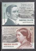 2019 Norfolk Island Resettlement Of Pitcairn Complete Set Of 2 MNH @ BELOW FACE VALUE - Norfolk Eiland