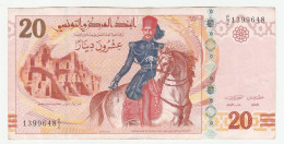 20 Dinars - 2011 - Tunisia - Khaireddine Et-Tounsi (1822-1889) Ksar Ouled Soltane - L'École Sadiki (error) - Tusesië