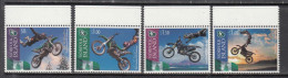 2013 Norfolk Island FMX Challenge Motorcycles Flags Complete Set Of 4 MNH - Norfolkinsel