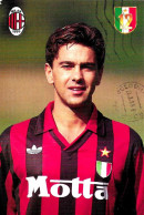 ITALIA ITALY - 1995 MILANO Coppa Campioni Calcio MILAN-BENFICA 2-0 Su Cartolina ALESSANDRO COSTACURTA - 8174 - 1991-00: Storia Postale