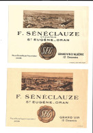 KB196 - ETIQUETTES VIN SAINT EUGENE - ORAN ALGERIE - F. SENECLAUZE - Alcohols