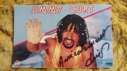 CPSM JIMMY CURT CHANTEUR DSIQUES CARRERE JEUNE DEDICACE SIGNATURE AUTOGRAPHE - Chanteurs & Musiciens