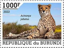 Burundi 2022, Animals, Ghepard, 1val - Nuevos