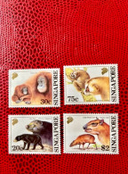 SINGAPOUR 1993 4v Neuf MNH ** Mi 676 679 Mamíferos Mammals Säugetiere Mammiferi Mammifère SINGAPORE - Mono