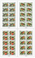 Burundi 2022, WWF, Birds, 4sheetlets - Unused Stamps