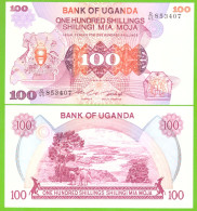 UGANDA 100 SHILINGI ND 1982 P-19b UNC - Oeganda