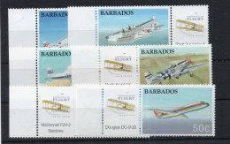 BARBADOS  - 2003- POWERED FLIGHT SET OF 6  MINT NEVER HINGED, SG CAT £11.40 - Barbados (1966-...)