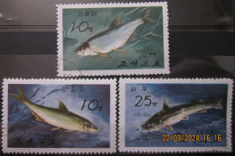 NORTH KOREA ~ 1975 ~ S.G. N1404 - N1405 + N1407, ~ FRESH-WATER FISH. ~ VFU #03355 - Corea Del Norte