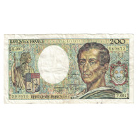 France, 200 Francs, Montesquieu, 1991, U.091580973, TB, Fayette:70.11, KM:155d - 200 F 1981-1994 ''Montesquieu''