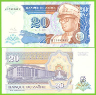 ZAIRE 10 ZAIRES 1993 P-56 UNC - Zaire