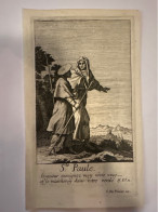 Kopergravure Sainte Paule Martyr Graveur Harrewijn Rome Bethléem Palestine Fete 26 Janvier Une Des Mères Du Désert - Collections