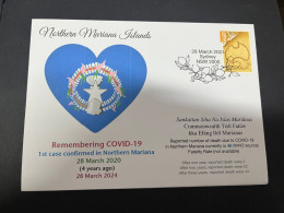27-3-2024 (4 Y 12) COVID-19 4th Anniversary - N. Marian Islands - 26 March 2024 (with OZ Stamp) - Malattie