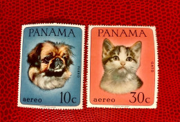 PANAMA 1967 2v Neuf MNH ** YT Perro Dog Pet Cão Hund Cane Gato Cat Pet Katze Gatto - Hauskatzen