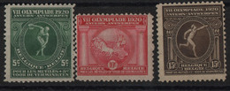 Belgique Yvert 179/81 * JO Anvers 1920 - Unused Stamps