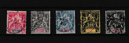 # Inde Française 1900-07 - Used Stamps