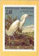 Thèmes. Timbres Sur Carte. 2.80 Aigrette & Coeur 2001 & Coeur (2) & Papillons - Postzegels (afbeeldingen)