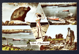 50. Granville. Les îles Chausey. Rocher  L' Eléphant. Départ Pour Granville. Vedettes Au Mouillage. Les Moines. 1960 - Granville