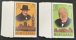 MONTSERRAT - MNH** -  1974 CHURCHILL CENTENARY - # 340/341 - Montserrat