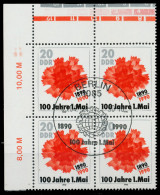 DDR 1990 Nr 3323 ESST Zentrisch Gestempelt VIERERBLOCK ECKE- X04B44E - Used Stamps
